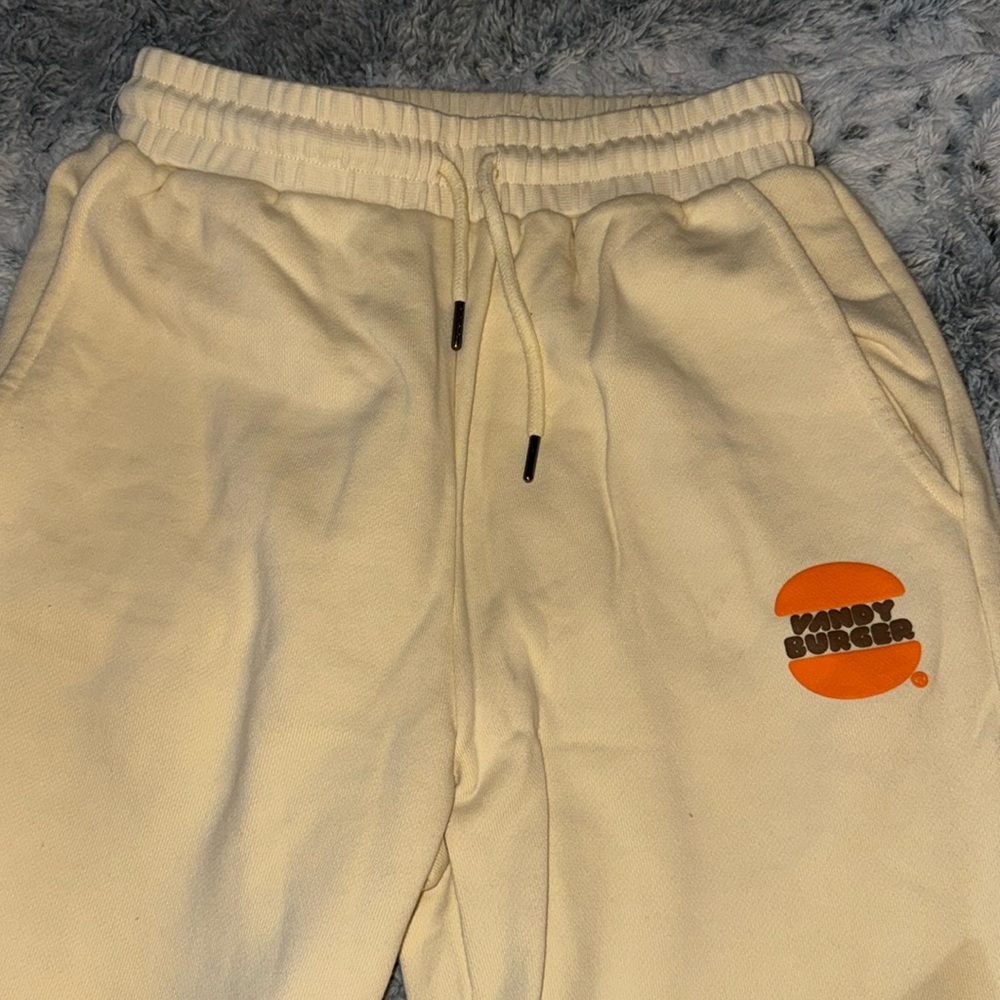 Brand New Vandy The Pink light Yellow Sweat Pants. Men's size Large. Quality 🔥🔥